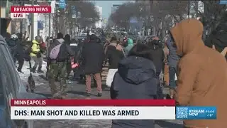 Flash bangs, chemical irritants being deployed as protestors clash with ICE agents in Minneapolis