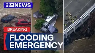 Flash flooding hits Victorian holiday hotspot | 9 News Australia