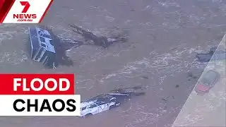 Flash flooding strands hundreds on Great Ocean Road | 7NEWS