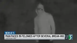 Flint man charged with felonies for Thetford Twp. thefts