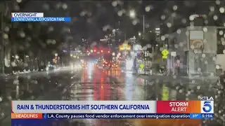 Flood concerns raised as T-storms hit Southern California burn scars