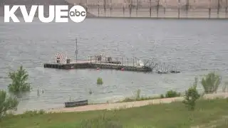 Floodgates partially opened at Wirtz and Starcke dams