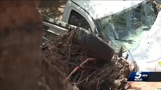 Floodwaters devastate roads in Grady County, leaving residents stranded