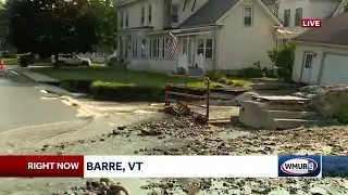 Floodwaters ripping through communities in central Vermont