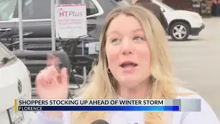 Florence shoppers stock up ahead of wintry weather