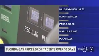 Florida gas prices drop over last 10 days
