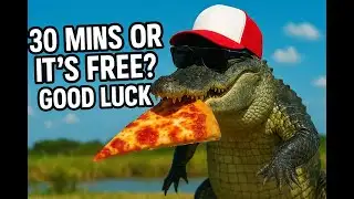 Florida Gator Steals a Pizza Delivery 🍕🐊 | Caught on Camera in Deep Dish Lagoon!