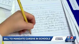 Florida lawmakers propose cursive writing bill for schools