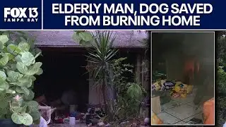 Florida man saved from burning home