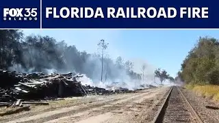 Florida railroad fire prompts toxic smoke warning