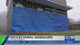 Floyd County fallen officers mural vandalized