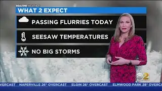 Flurries Linger Monday