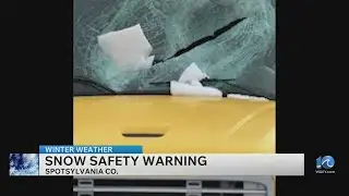Flying ice smashes into Virginia driver