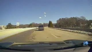 Flying ice smashes into Virginia driver