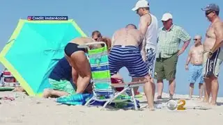 Flying Umbrella Injures Tourist At Jersey Shore