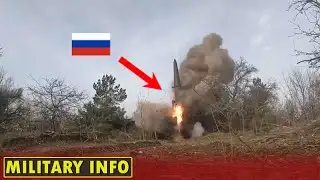 Footage Iskander operational tactical missile system in action