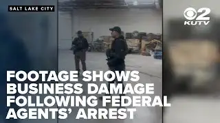 Footage shows business damage after federal agents’ arrest