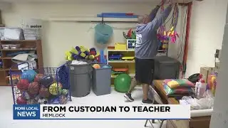Former custodian becomes teacher in Hemlock