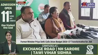 Former Minister Priya Sethi Calls Union Budget 2026–27 Transformative for J&K
