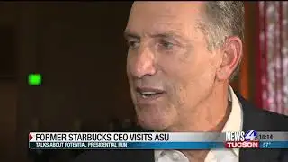 Former Starbucks CEO visits ASU, talks potential presidential run