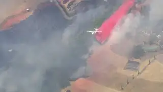 Forward progress stopped on 60-acre brush fire that burned dangerously close to CA homes