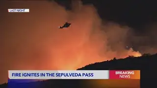 Forward progress stopped on Sepulveda Fire burning near Getty Center