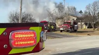 Four departments battle house fire outside La Crescent