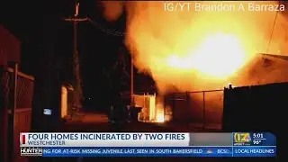 Four homes incinerated by two fires