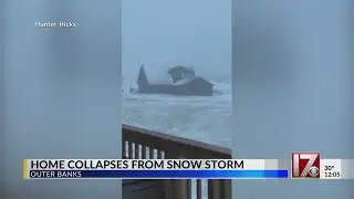 Four Outer Banks houses collapse after NC snowstorm