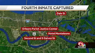 Fourth inmate captured in New Orleans East