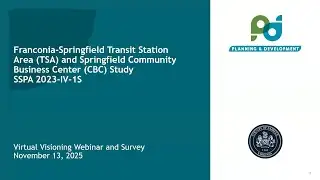Franconia-Springfield Study Community Visioning Webinar: Nov. 13, 2025