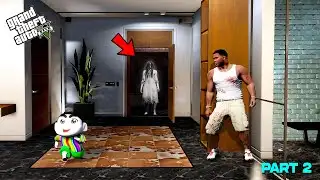 Franklin And Shinchan Saw Scary Ghost Inside His House || Gta 5 !