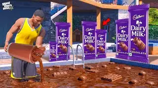 Franklin & Chithapu Make a Swimming Pool Into Chocolate Pool in GTA 5