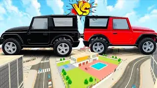 🎯Franklin Giant 🚗 Thar VS Jack 🚙 Giant Thar in Indian theft auto simulator 💥
