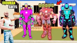 Franklin Stealing Every IRONMAN SUIT in INDIAN BIKES DRIVING 3D