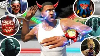 Franklin Traps EVERY GHOST Inside Evil Watch In GTA 5 | Franklin & Shinchan