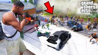 Franklin Trying to Save His House from Zombies in GTA 5