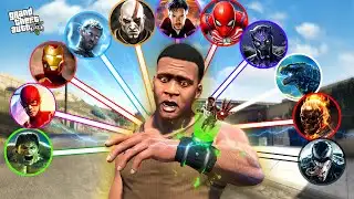 Franklin Upgrades Into EVERY Superhero Using a Magical Watch in GTA 5!