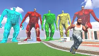 Franklin Vs Colourful Colossal Titan - INDIAN BIKES DRIVING 3D
