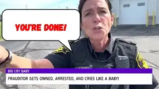 Frauditor gets owned, arrested, and cries like  a baby! 😁
