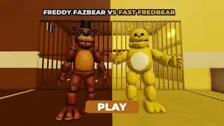 FREDDY VS FAST FREDBEAR PRISON RUN! Obby SCARY OBBY ALL JUMPSCARES