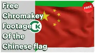 Free Green Screen Chinese Flag Waving | China Flag Chroma Key Footage