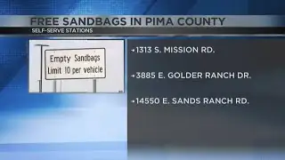 Free sandbag locations in Pima County