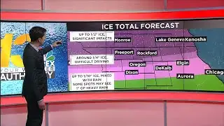 Freezing rain continues through the evening