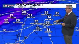 Frigid start to a blustery Tuesday; Triad temps recover soon