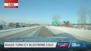 Frigid temps causing slick roads in West Michigan | LIVE ROAD CONDITIONS