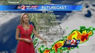 Front stalls over Central Florida, heavy rain to the south