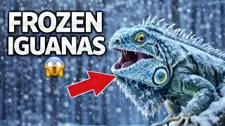 Frozen Iguanas Falling From Trees in Florida 🥶🦎