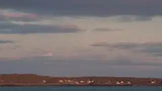Full Cold Moon rises over Campobello Island
