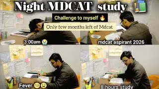 Full Night MDCAT Study Challenge 😷📚 | CHALLENGE TO MYSELF | Mdcat 2026 Study vlog